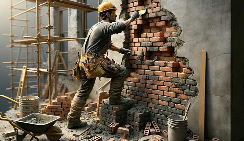 How to Repair Hole in Brick Wall